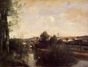 Jean Baptiste Camille Corot - Old Bridge at Limay, on the Seine