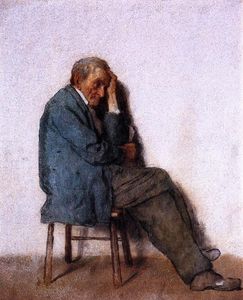 Jonathan Eastman Johnson - Old Man, Seated