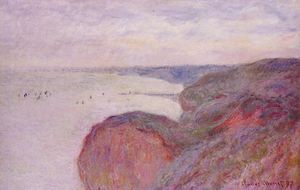 Claude Monet - On the Cliff near Dieppe, Overcast Skies