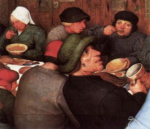 Pieter Bruegel The Elder - Peasant Wedding (detail)