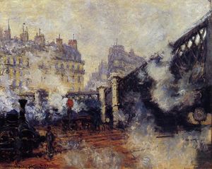 Claude Monet - The Pont de l-Europe, Saint-Lazare Station