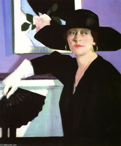 Francis Campbell Boileau Cadell - Portrait of a Lady in Black
