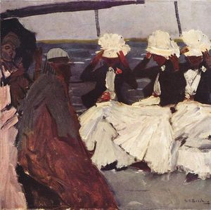 George Hendrik Breitner - Promenade deck with three ladies