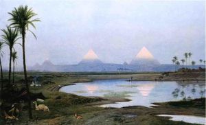 Jean Léon Gérôme - The Pyramids, Sunrise