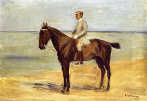 Max Liebermann - Rider on the Beach Facing Left
