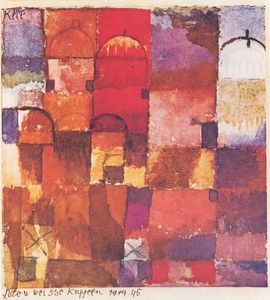 Paul Klee - Rote und weisse Kuppeln (also known as Red and white cupolas)