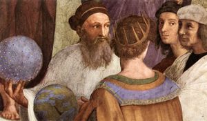 Raphael (Raffaello Sanzio Da Urbino) - The School of Athens (detail 7) (Stanza della Segnatura)