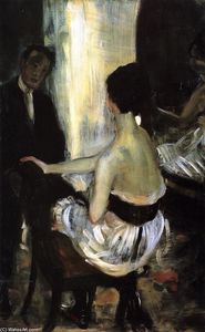 William James Glackens - Seated Actress with Mirror