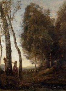 Jean Baptiste Camille Corot - Shepherd and Shepherdess at Play