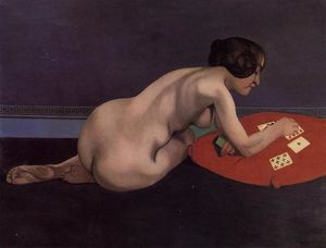 Felix Vallotton - Solitaire (also known as Nude Playing Cards)