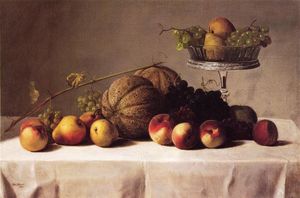 George Hetzel - Still Life of Summer Fruit