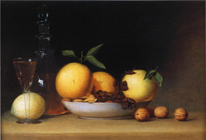Raphaelle Peale - Still Life with Liqueur and Fruit