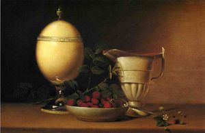 Raphaelle Peale - Still Life with Strawberries and Ostrich Egg Cup