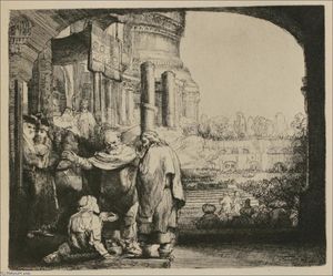 Rembrandt Van Rijn - St. Peter and St. John at the Gate of the Temple