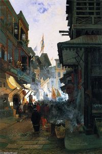 Edwin Deakin - Study in Chinatown, San Francisco, California