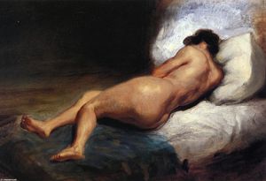 Eugène Delacroix - Study of a Reclining Nude