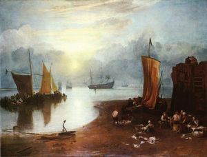 William Turner - Sun Rising through Vagour, Fishermen Cleaning and Sellilng Fish