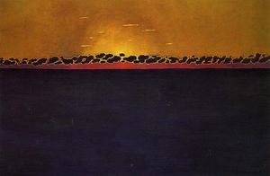Felix Vallotton - Sunset, Gray Blue High Tide