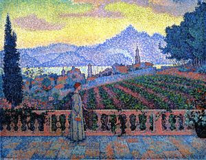 Paul Signac - The Terrace, Saint-Tropez