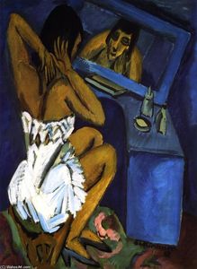 Ernst Ludwig Kirchner - Toilette, Frau vor Spiegel