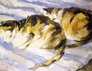 Franz Marc - Two Grey Cats (also known as Study of Cats II)