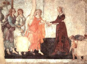 Sandro Botticelli - Venus and the Graces Offering Gifts to a Young Girl