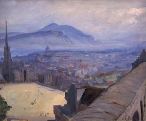 John Lavery - View of Edinburgh from the Castle