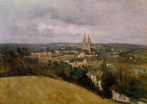 Jean Baptiste Camille Corot - View of Saint Lo with the River Vire in the Foreground