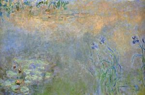 Claude Monet - Water-Lily Pond with Irises