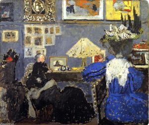Jean Edouard Vuillard - Woman in Blue (also known as At the Ransons-)