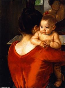Mary Stevenson Cassatt - Woman in a Red Bodice and Her Child