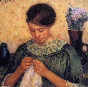 Mary Stevenson Cassatt - Woman Sewing