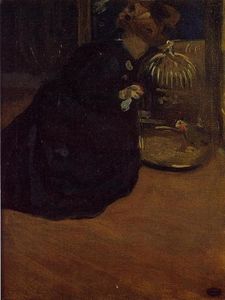 Mary Stevenson Cassatt - Woman with a Parakeet