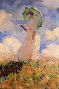 Claude Monet - Woman with a Parasol (also known as Study of a Figure Outdoors (Facing Left))