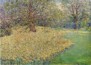 Gustave Loiseau - Yellow Irises