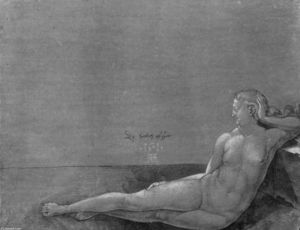Albrecht Durer - Reclining female nude
