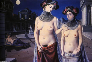 Paul Delvaux - The strollers