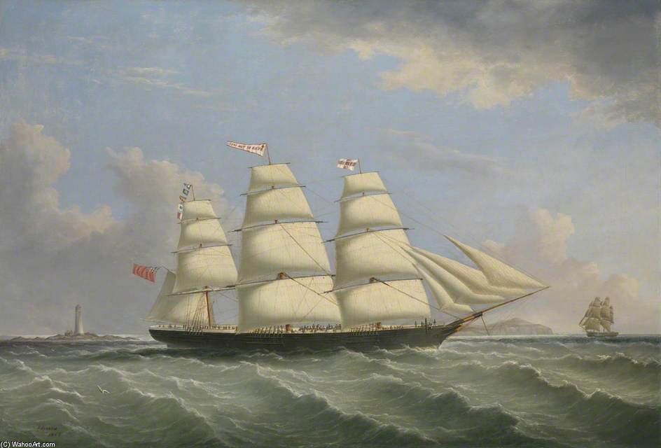  Oil Painting Replica The Clipper `star Of The East` In Australia by Joseph Heard (1799-1859, United Kingdom) | ArtsDot.com