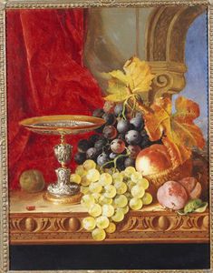 Edward Ladell - Grapes And A Peach With A Tazza