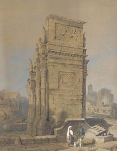 Samuel Prout - The Arch Of Constantine, Rome, From The South-east