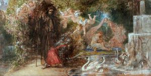 Thomas Uwins - Sir Guyon Arriving At The Bower Of Bliss
