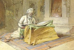 William Simpson - Sikh Priest Reading The Granth, Amritsar