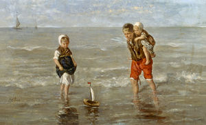 Jozef Israels - The Toy Boat -