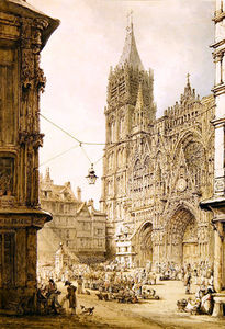 Henry Edridge - Rouen Cathedral, West Front,