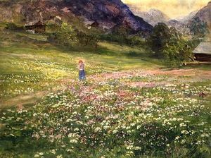 John Macwhirter - Girl In A Field Of Poppies