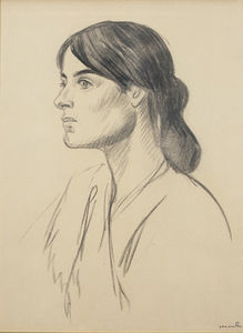 Theophile Alexandre Steinlen - Portrait Drawing Of Suzanne Valadon