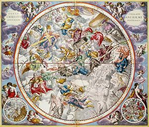 Andreas Cellarius - Map Of The Christian Constellations As Depicted Julius Schiller,