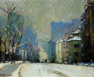 Arthur Clifton Goodwin - Beacon Street In Winter