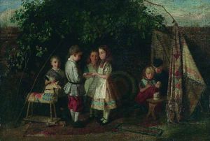 Charles Hunt - Children Playing - The Fortune Teller