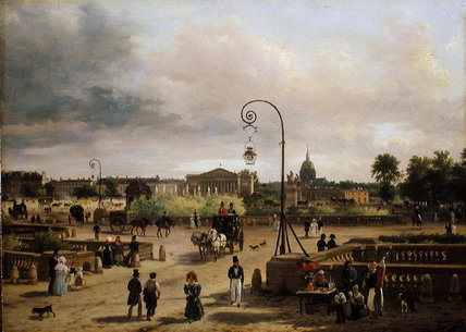  Paintings Reproductions La Place De La Concorde In, 1829 by Guiseppe Canella (1788-1847, Italy) | ArtsDot.com